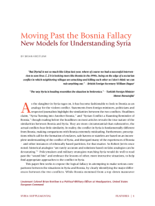 Moving Past the Bosnia Fallacy