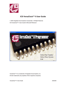 ICS Clock Programmer