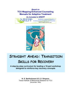 Straight Ahead: Transition Skills for Recovery