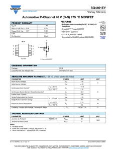 SQ4401EY Automotive P-Channel 40 V (D