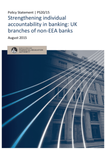 Strengthening individual accountability in banking: UK branches of