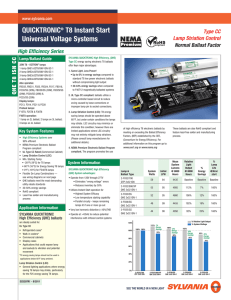 QUICKTRONIC® T8 Instant Start Universal Voltage Systems