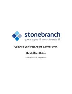 Opswise Universal Agent 5.2.0 for UNIX Quick Start Guide
