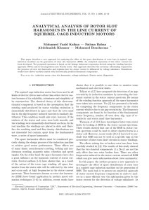 ANALYTICAL ANALYSIS OF ROTOR SLOT HARMONICS IN THE