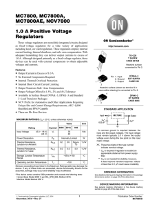 MC7800 - 1.0 A Positive Voltage Regulators