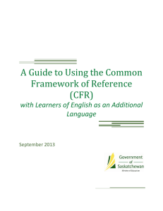 A Guide to Using the CFR With EAL Learners