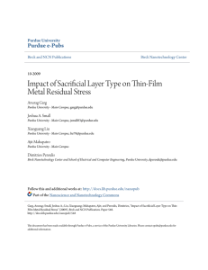 Impact of Sacrificial Layer Type on Thin-Film Metal - Purdue e-Pubs