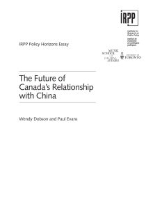 The Future of Canada`s Relationship with China