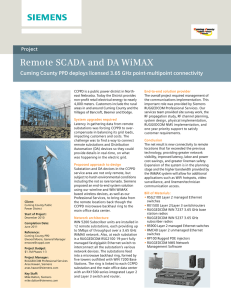 Remote SCADA and DA WiMAX