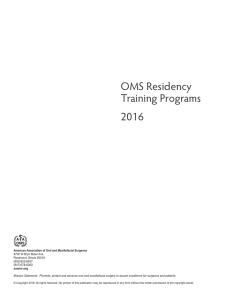 OMS Residency Training Programs 2016