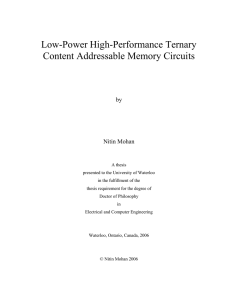 Low-Power High-Performance Ternary Content Addressable