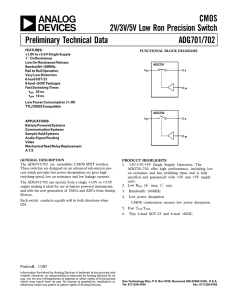 Preliminary Technical Data ADG701/702