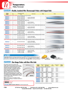 Fine-Gauge Probes with Bare Wire Ends Flexible - Cole