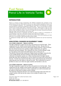 Petrol Life In Vehicle Tanks