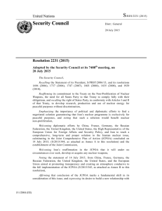 Resolution 2231 - International Atomic Energy Agency