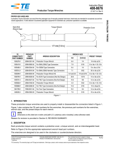 Instruction Sheet Production Torque Wrenches