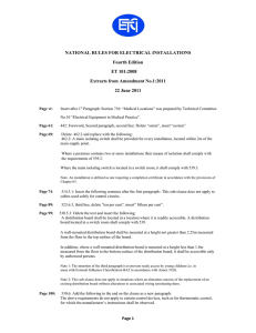 NATIONAL RULES FOR ELECTRICAL INSTALLATIONS