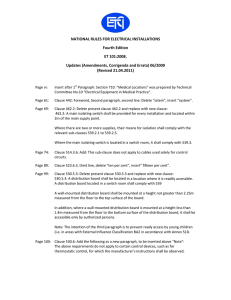 NATIONAL RULES FOR ELECTRICAL INSTALLATIONS