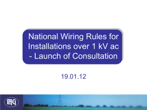 National Wiring Rules for installations over 1kV ac