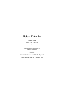 Ripley`s K function