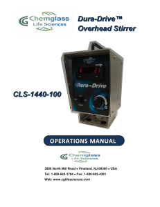 Five Posit Stirrer Dura-Drive™ Overhead Stirrer CLS-1440-100
