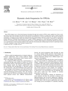 Dynamic clock-frequencies for FPGAs