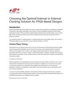 Choosing the Optimal Internal or External Clocking