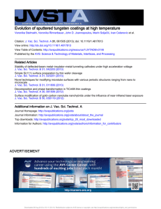 Evolution of sputtered tungsten coatings at high temperature