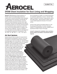 EPDM Sheet Insulation for Duct Lining and