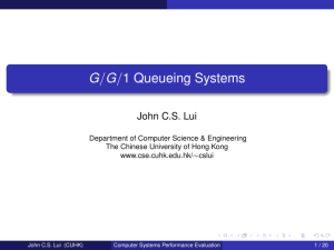 G/G/1 Queueing Systems
