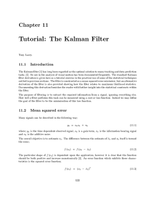 Tutorial: The Kalman Filter