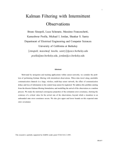 Kalman Filtering with Intermittent Observations