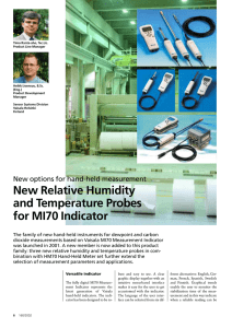 New Relative Humidity and Temperature Probes for MI70