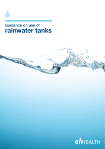 Guidance on use of rainwater tanks
