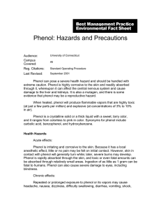 Phenol: Hazards and Precautions - UConn