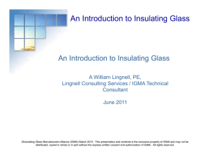 An Introduction to IGU`s - Insulating Glass Manufacturers Alliance