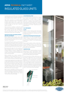 InSulATEd GlASS unITS