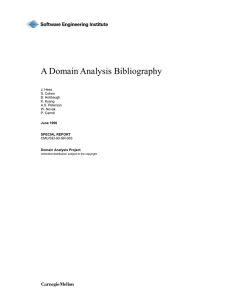 A Domain Analysis Bibliography - Software Engineering Institute