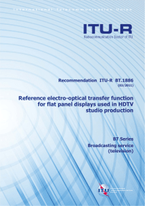RECOMMENDATION ITU-R BT.1886 - Reference Electro
