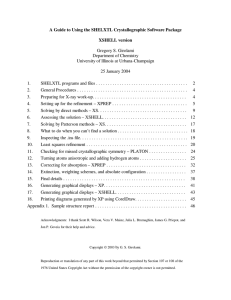 A Guide to Using the SHELXTL Crystallographic Software Package