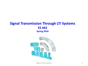 Signal Transmission Through LTI Systems