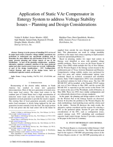 Application of Static VAr Compensator in Entergy System to address