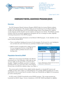 DC Emergency Rental Assistance Program (ERAP)