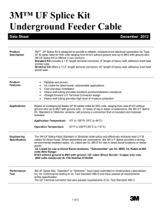 3M™ UF Splice Kit Underground Feeder Cable