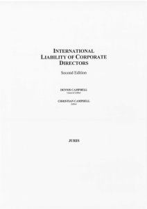 International Liability of Corporate Directors: Switzerland