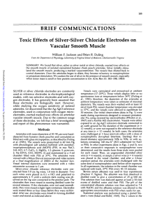 BRIEF COMMUNICATIONS Toxic Effects of Silver