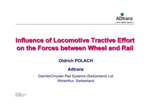 Influence of Locomotive Tractive Effort on the Forces