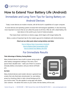 How to Extend Your Battery Life (Android)