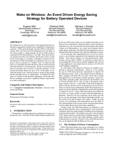 An Event Driven Energy Saving Strategy for Battery Operated Devices