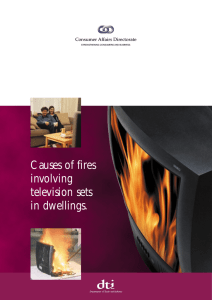 Causes of fires involving television sets in dwellings.